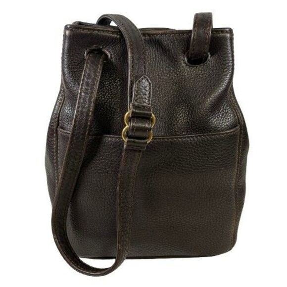 Coach Vintage Sonoma Drawstring Mahogany Pebbled Leather Bucket Bag 1998 #4923 - Picture 1 of 16